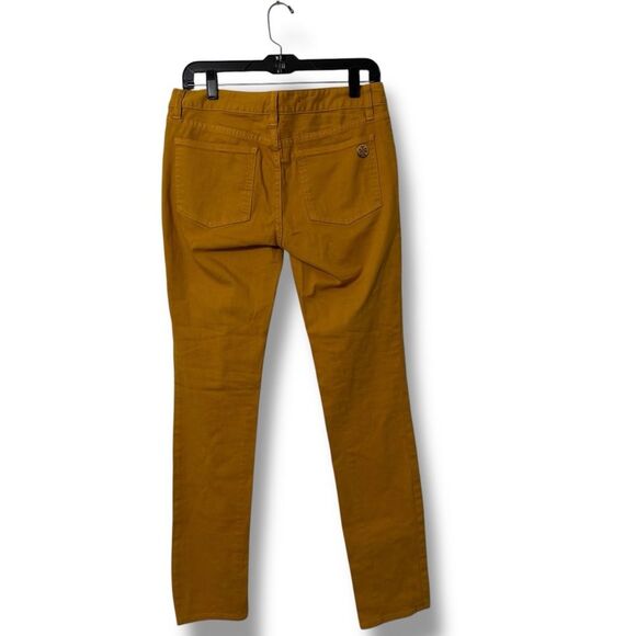 Tory Burch Super Skinny Jeans Mustard Yellow Size 28 US 6 - Picture 2 of 11